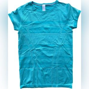 Teal Ivivva short sleeve shirt, size 14 (girls)